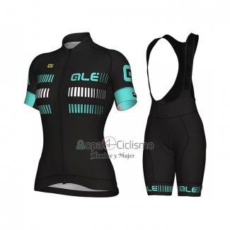 Ale Ropa Ciclismo Culotte Corto 2021 Mujer Mangas Cortas Azul Claro (5)